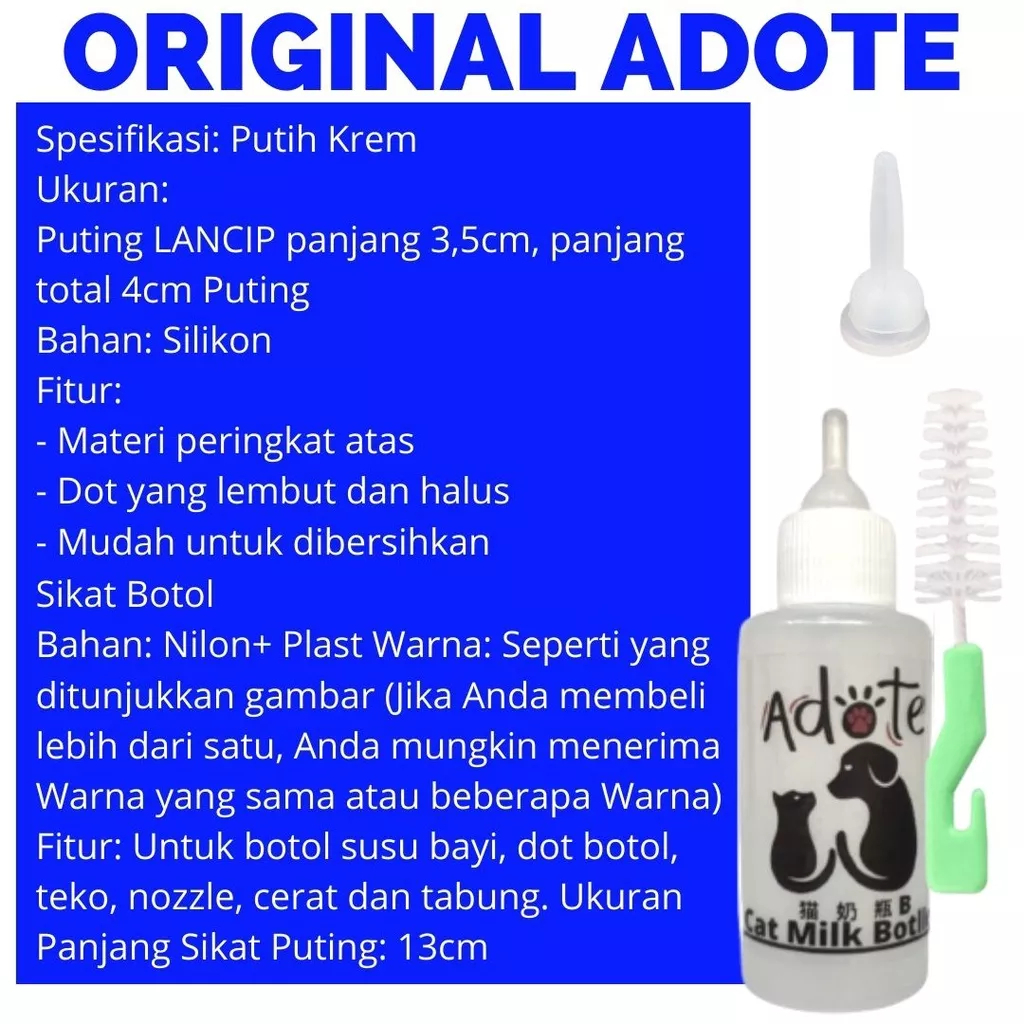 Botol DOT Minum Susu Anjing Kucing Kelinci - Pet Feeding Kit