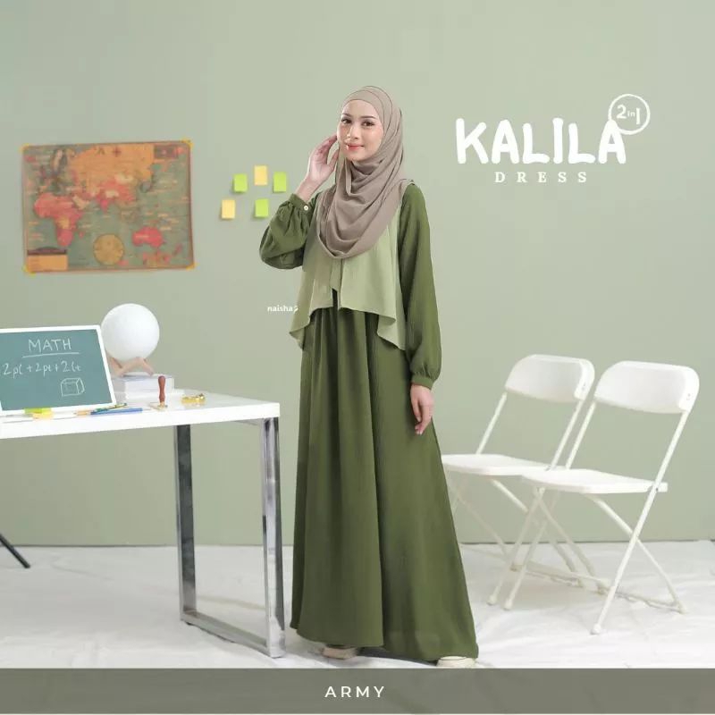 Kalila Dress  Premium by Naishaofficial / Gamis Kalila / Kalila dress 2 in 1