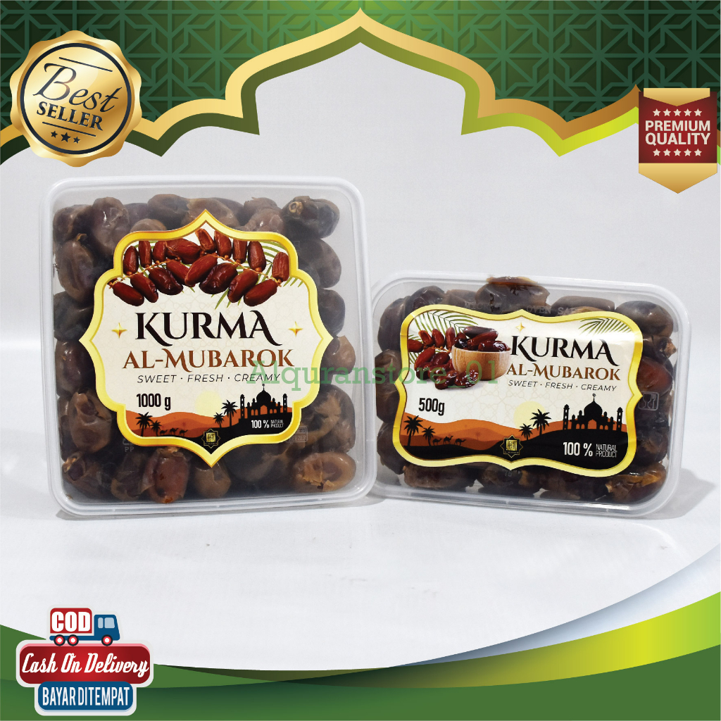 

Kurma Arab Al Mubarok 500 Gram Sweet Fresh and Creamy Berat 500grram Kiloan Premium Kering Nabi Palm Fruit 500gr Oleh Haji Umroh Kurma Khalas Al Mubarok Fresh Korma Kholas Almubarok Al-Mubarok Enak Empuk Baru Exp 2024 Natural Emirati Dates