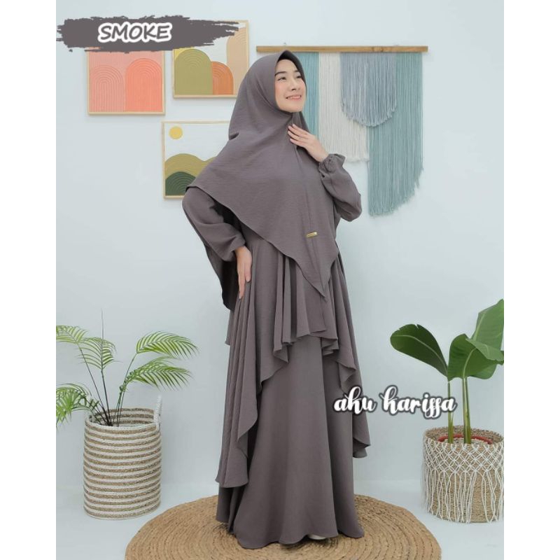 SET GAMIS ADIVA SYARI ORI AKU KARISSA GAMIS MUSLIMAH LEBARAN MODERN KEKINIAN