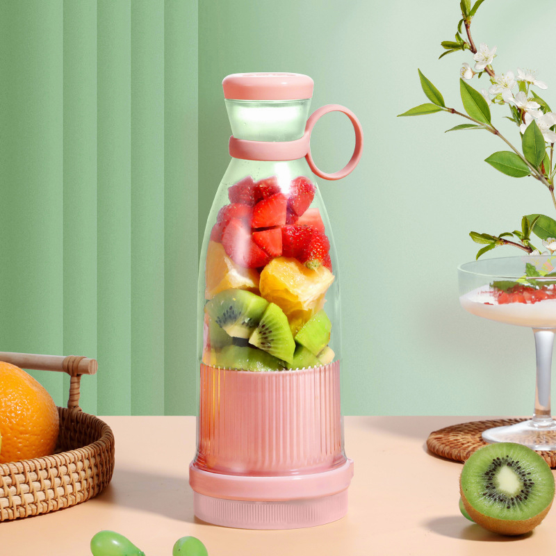 Juice Blender 6 Pisau Portable Juicer Cup Pembuat Jus Elektrik 2400mah Rechargeable Ice Crusher