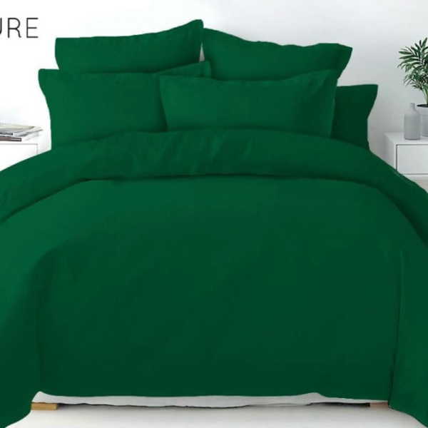 Dijual Bedcover Set King Polos Rosana Vito Dark Green 180x200 cm Diskon