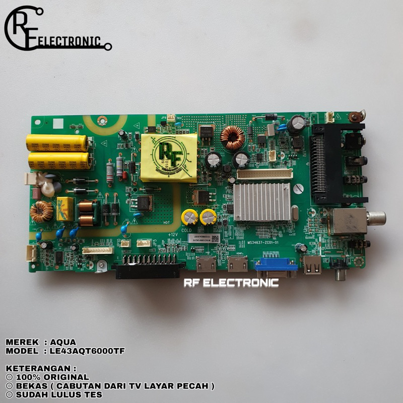 MB MOBO MAINBOARD MESIN TV LED SANYO AQUA LE43AQT6000TF LE 43AQT6000TF 43AQT6000