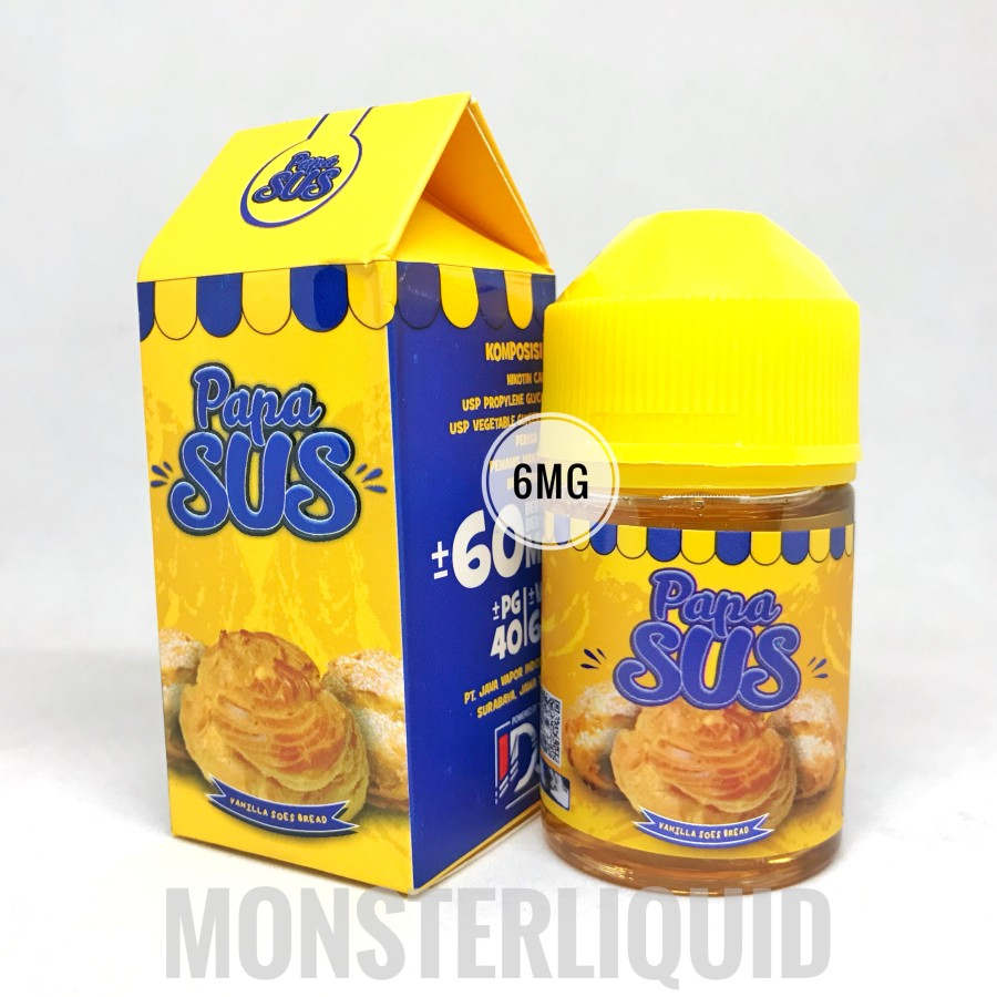 PAPA SUS VANILLA SOES BREAD BY IDJ X ZNAKE X VAPORKING 6MG 60ML