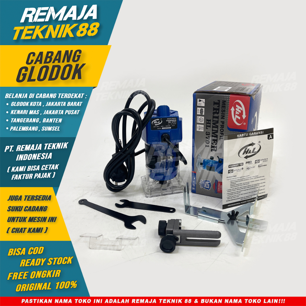 MESIN PROFIL KAYU / WOOD TRIMMER H&L HL 3701 HL3701 / ROUTER KAYU