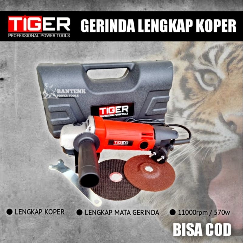 MESIN GERINDA TIGER K6 LENGKAP KOPER GERINDA 4 INCH MESIN SELEPAN GURINDA TIGER TOOL
