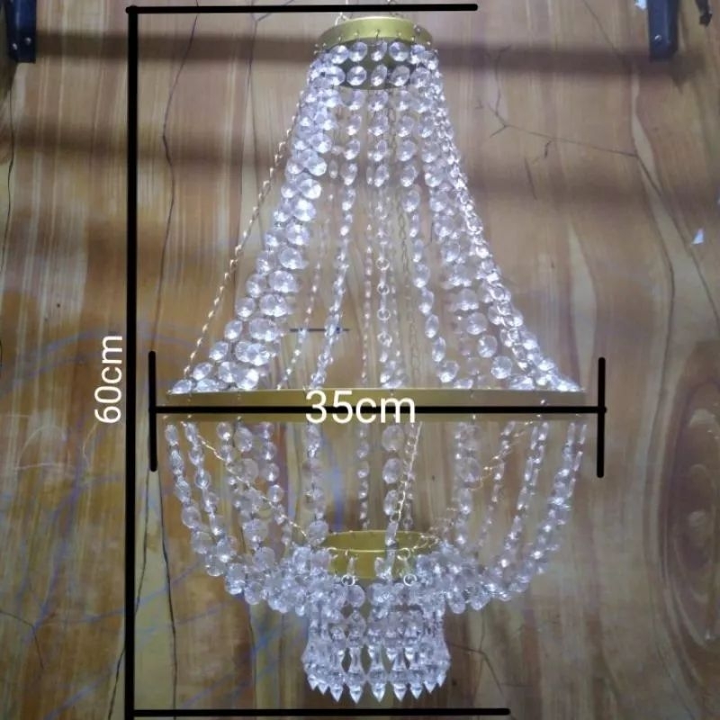 Lampu Kristal Gantung Lampu Cristal Gold