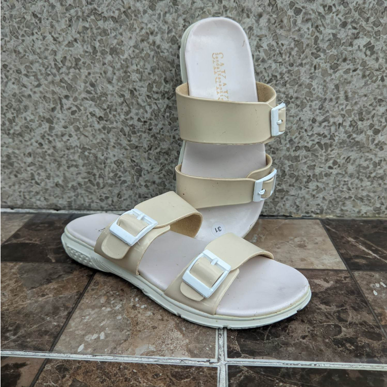 SAKAKI - Sandal Anak Perempuan Ukuran 31-35  Kasual Gesper Slip on Sendal Selop Lucu Nyaman