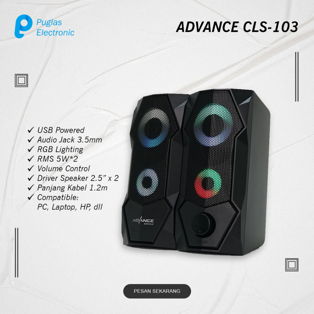 Speaker Advance CLS-103 Gaming Speaker PC Komputer Laptop HP