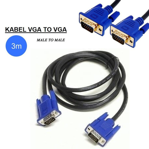TUKUYU-PROMO Kabel VGA Male to Male 1.5 Meter High Quality Digital Komputer