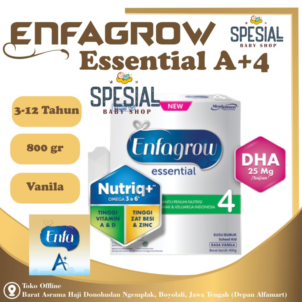 enfagrow essential 4 3-12 tahun 800gr 400gr enfagrow essential 3 1-3tahun enfamil Gentlecare gentlec