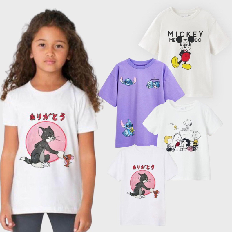 Kaos anak perempuan Zara Pull and bear