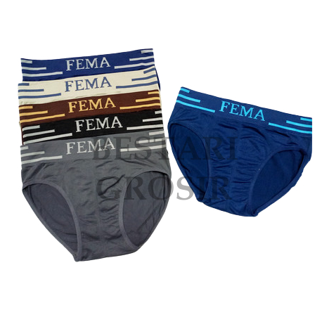 (L XL XXL) GROSIR 12 PCS CD PRIA DEWASA 1 LUSIN JUMBO CELANA DALAM PRIA LUSINAN RAJUT FEMA 7789