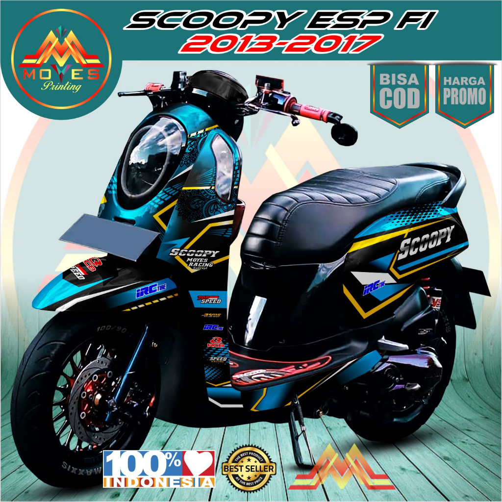 Decal Stiker Honda Scoopy Full Body . Scoopy 2013- 2017 Racing Custom Stiker Scoopy Tahan Lama