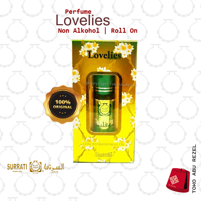 Parfum Lovelies 6ml Roll On | Parfum Surrati | Surrati Perfumes | Bibit Minyak Wangi | Parfum Surrati | Non Alkohol |  Surrati Perfumes| Original Product | Surrati Factory Holly Makkah KSA