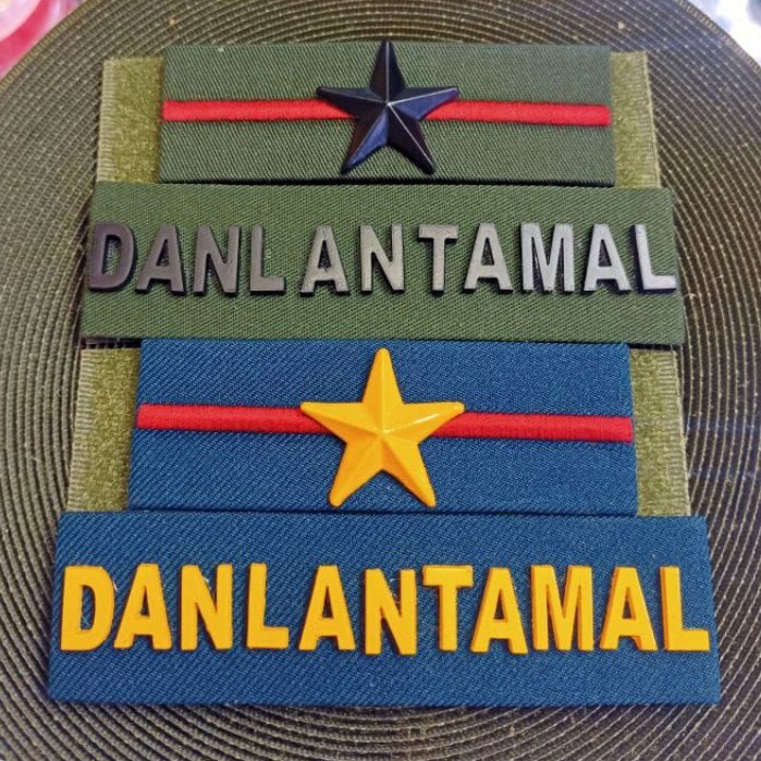 PANGKAT TOPI PDH PDL BRIGJEN + PAPAN NAMA LOGAM - PANGKAT TOPI PDL PDH BINTANG 1 LOGAM