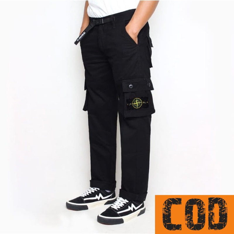 TERLARIS - Celana cargo stone island pants ori full teg
