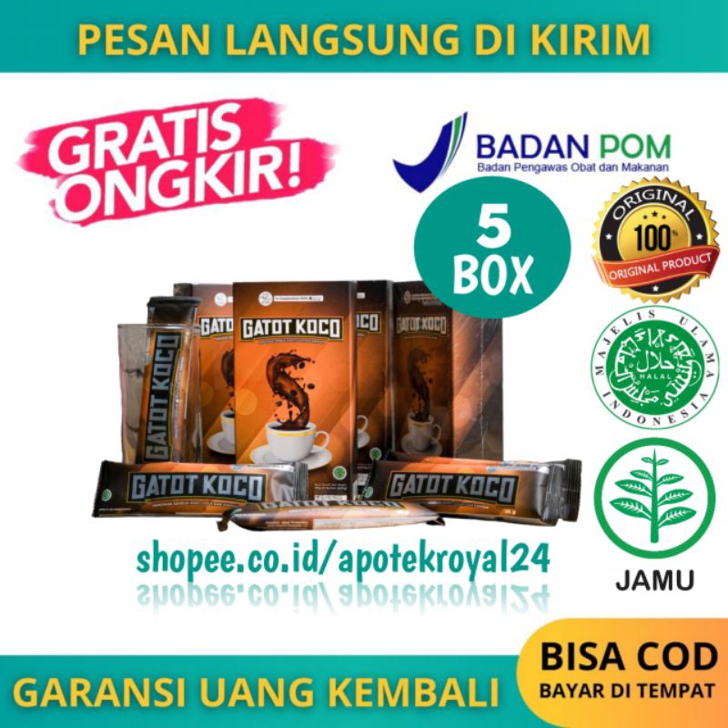 

PROMO!! 5 BOX KOPI GATOT KOCO REKOMENDASI DR. HEN