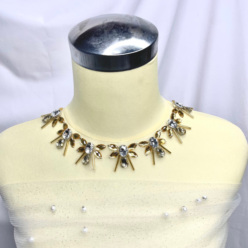 Payet rangkai Leher Kebaya Dress Tunik Blouse Gamis N03