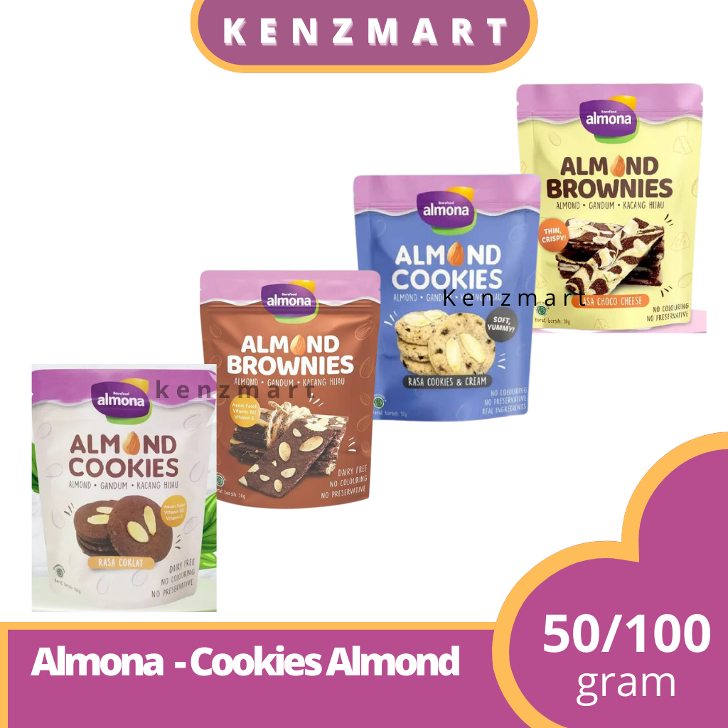 ALMONA Almond cookies 100gr snack diet Sehat-Dairy Free -No Preservative busui