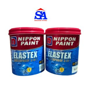 cat tembok waterproof nippon paint elastex (anti bocor) CAT TEMBOK WATERPROOF NIPPON ELASTEX 3IN1 1 KG / Cat Elastex 1kg Nippon