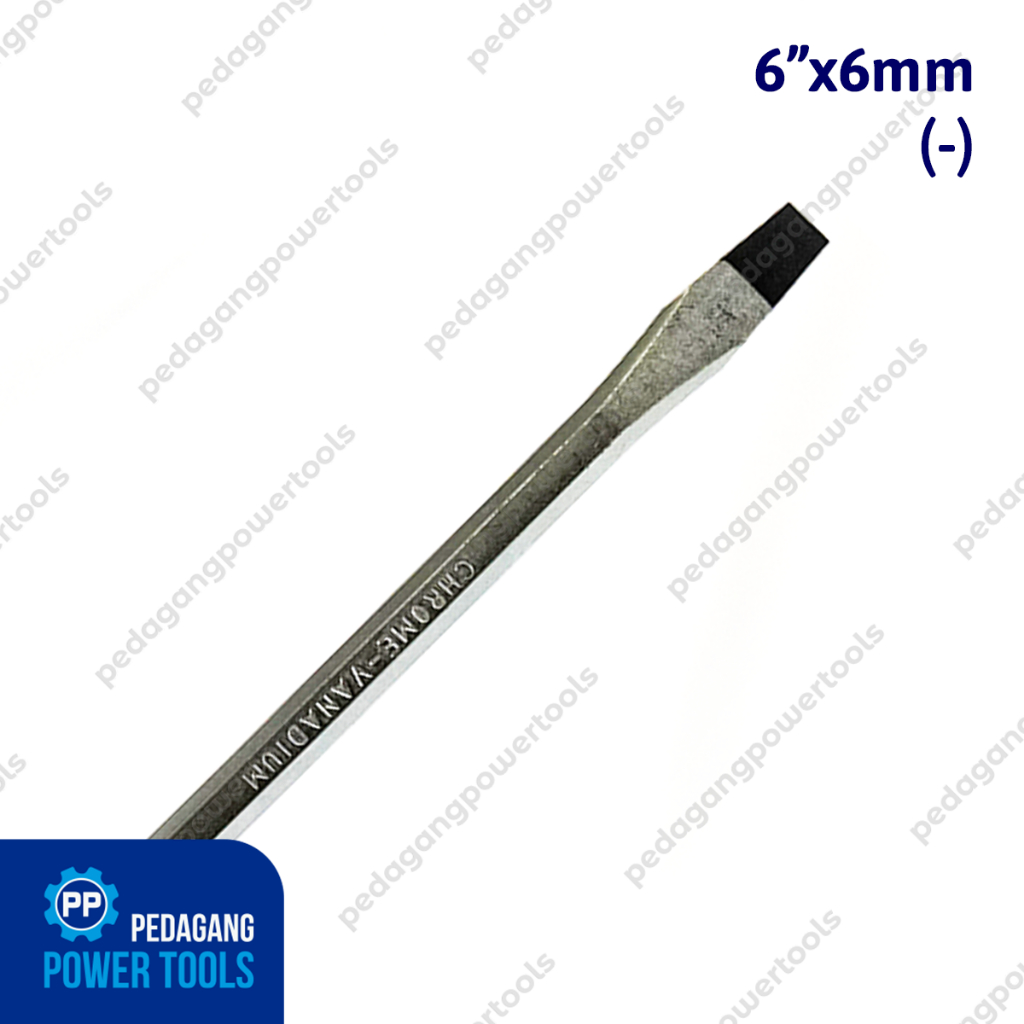 GRIP ON OBENG TEMBUS 6 INCH MINUS KETOK GO THRU IMPACT SCREWDRIVER