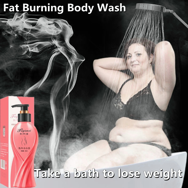 Slimming shower gel Pelangsing badan Slimming body wash Penurun berat badan pria dan wanita Pembakar lemak 330ml Pelangsing Perut Lengan Pelangsing Paha Betis pinggul kurus melembabkan kulit