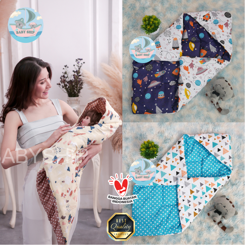 Selimut Topi Bayi / Selimut Bayi / Bedong Bayi / Sleeping Bag Bayi / Hoodie Baby Blanket