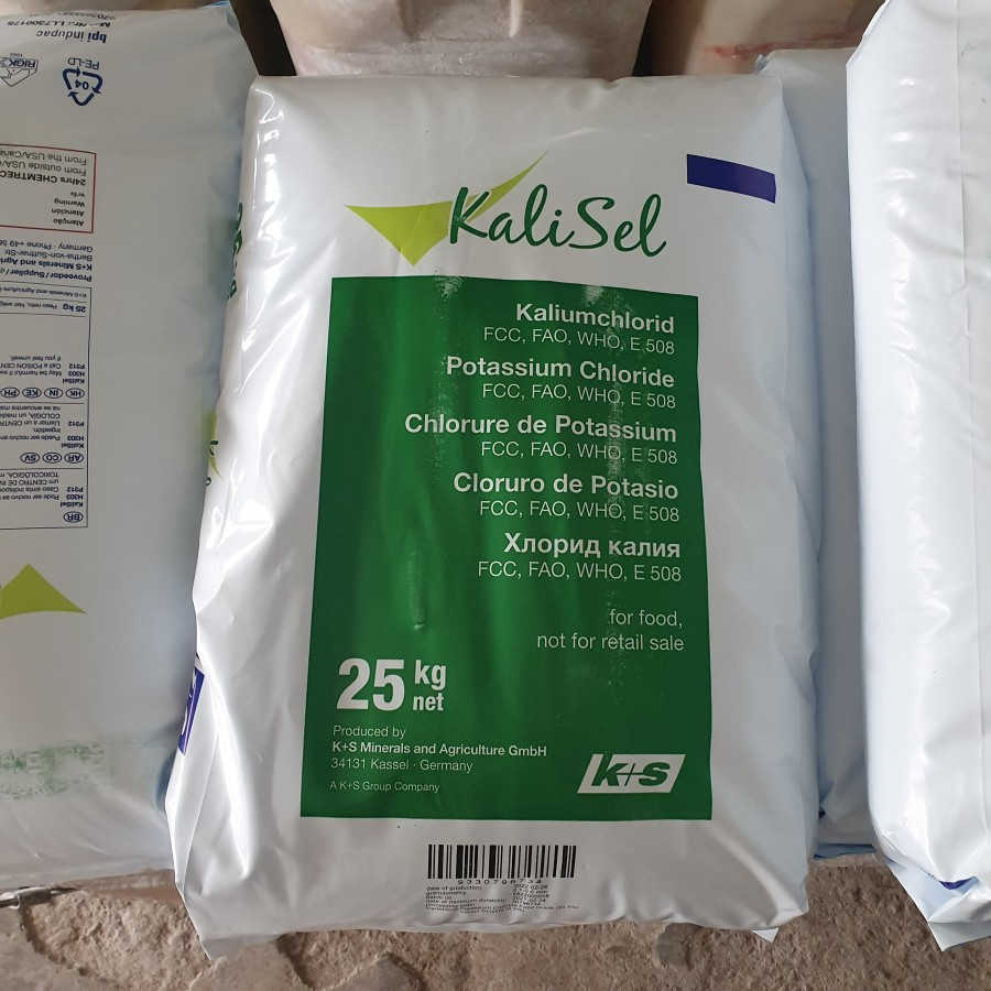 Kalium Chloride Food Grade Ex Jerman 25 Kilogram Potassium Chloride KCl