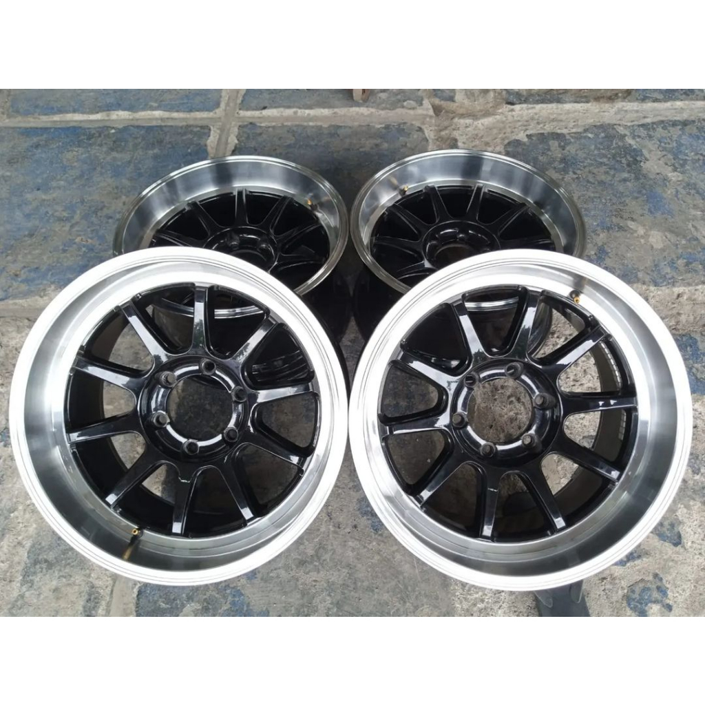 Velg Mobil Second Hsr Toboali Ring 18 Lebar Velg 9,5 Pcd 6x139 Buat Mobil Hilux Ranger Triton Pajero