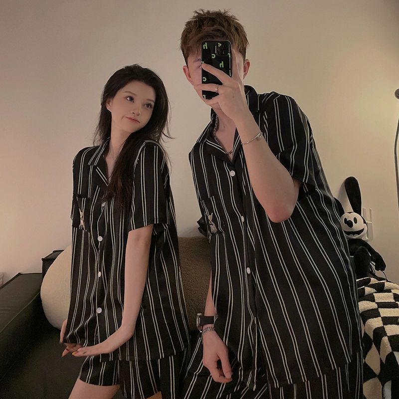 Piyama Couple Suami Istri Celana Pendek Baju Tidur Premium Cwek Cwok Pria Wanita