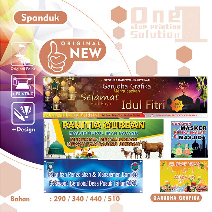 Cetak Spanduk Bahan Flexy 290 meteran
