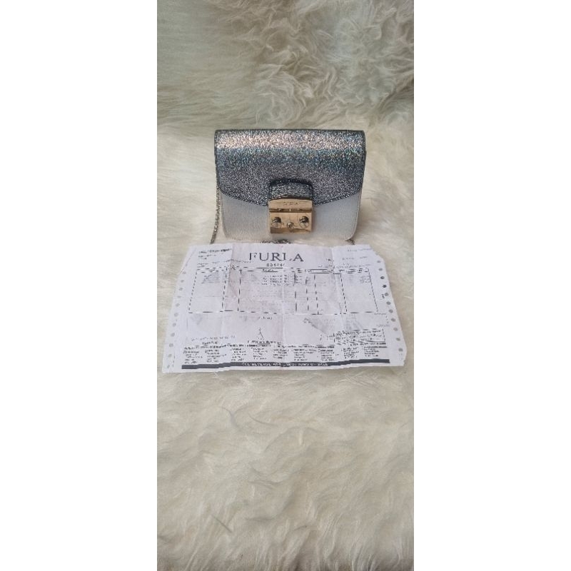 Preloved Furla Mini Metropolis Glitter