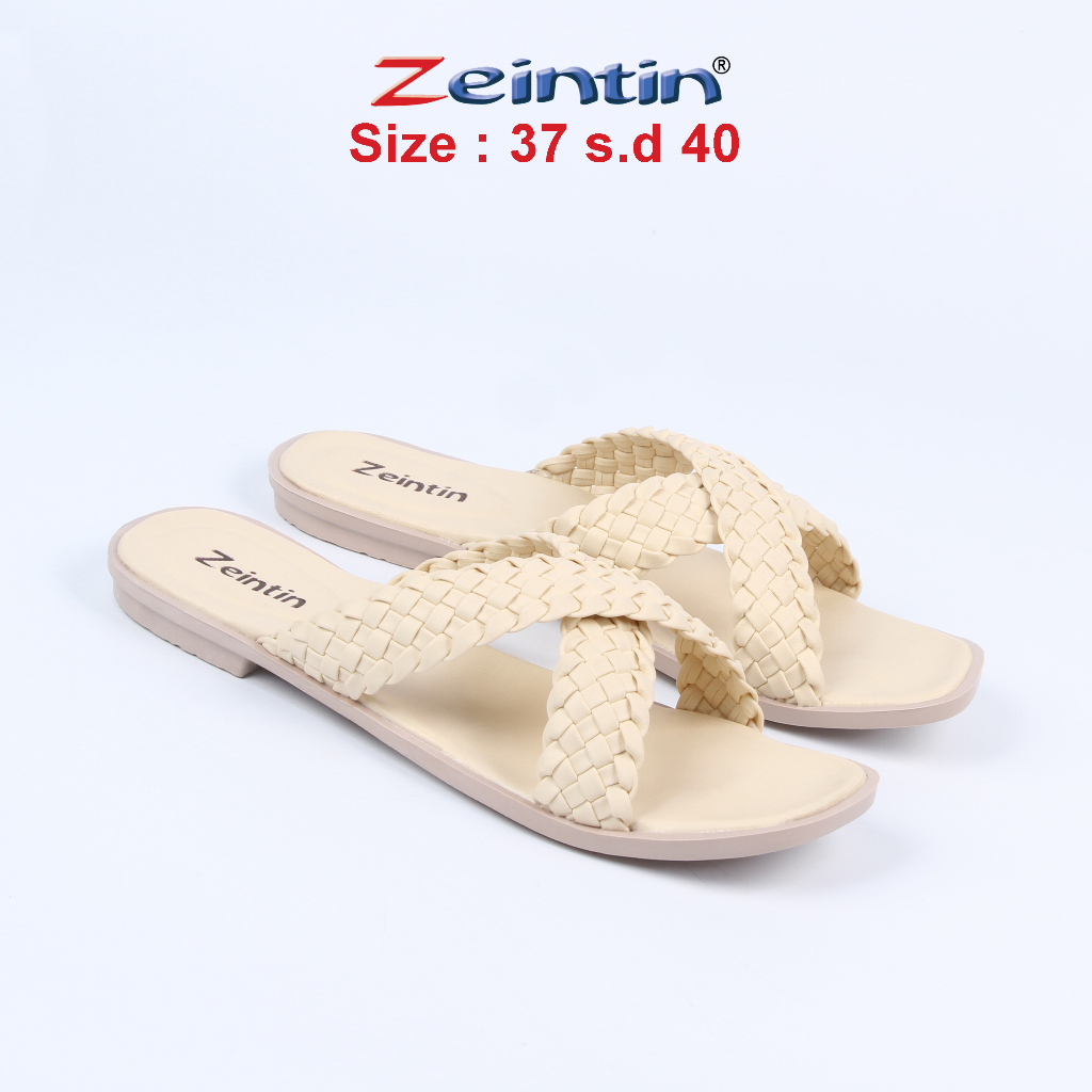 Zeintin - Sandal Wanita Selop Terbaru Sandal Teplek Wanita Bahan Kulit Sintetis SS