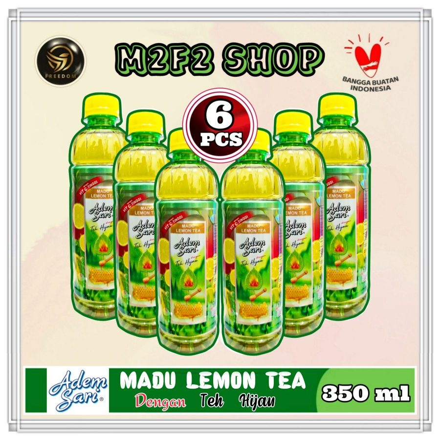 

Adem Sari Herbal Madu Lemon Tea | Teh Hijau Botol Pet - 350 ml (Kemasan 6 Pcs)