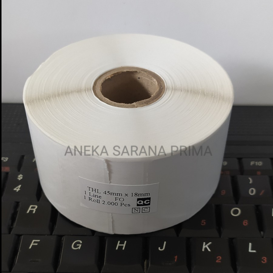 

LABEL DIRECT THERMAL 45x18 MM STIKER ETIKET BARCODE 45 X 18 ISI2000PCS
