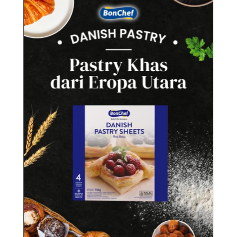 

Bonchef Danish Pastry Sheet 750gr KHUSUS INSTANT
