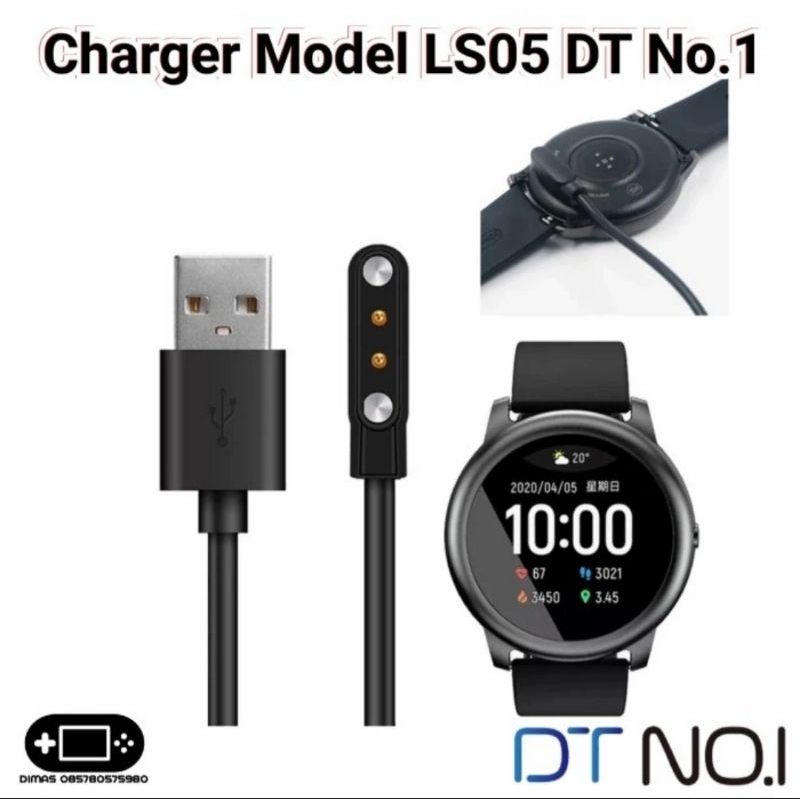 Charger Model LS05 DT No.1 Charging Smartwatch Kingwear KW10 Q8 Q16 AK15 L15 Kabel USB