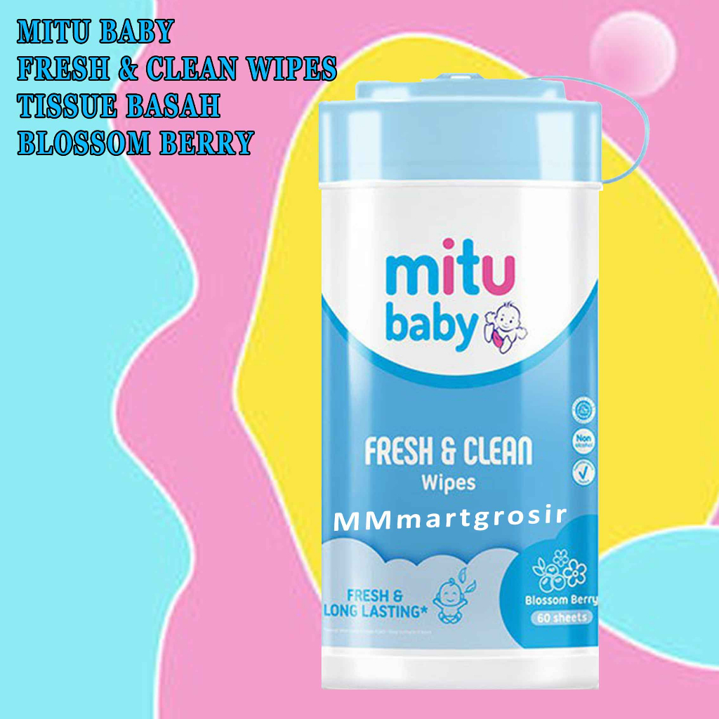 Mitu / Mitu baby / Fresh &amp; clean Wipers / blossom berry / 60 sheets