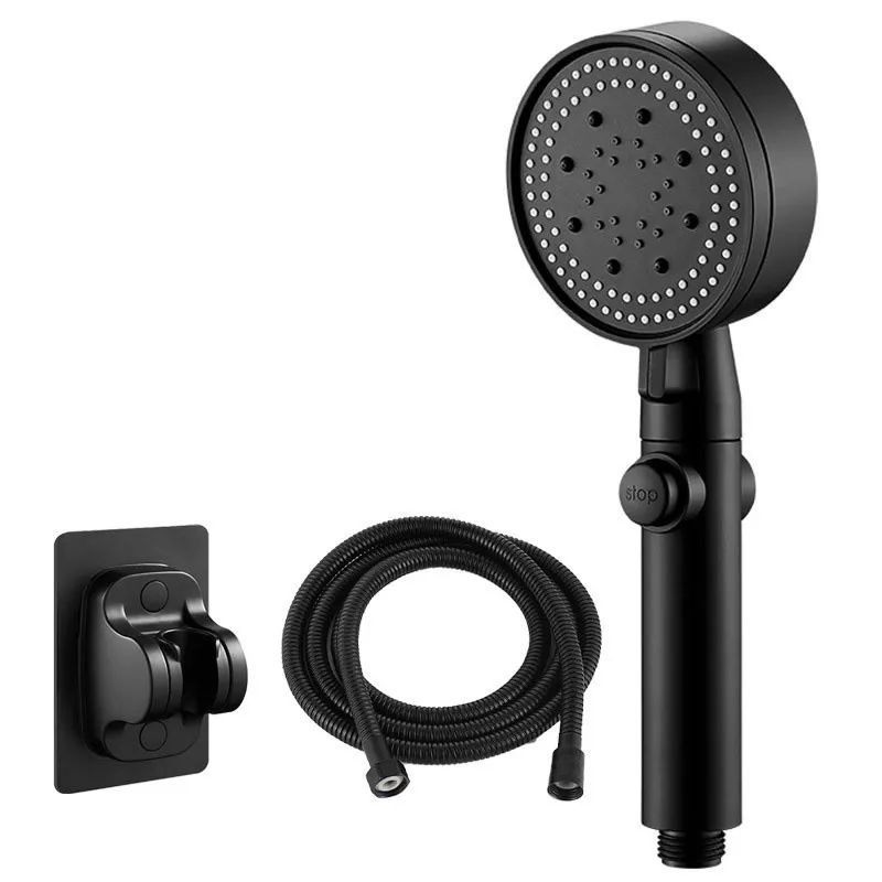 MH80KEPALA SHOWER MANDI WARNA HITAM/KEPALA SHOWER SET KAMAR MANDI DENGAN TEKANAN TINGGI DESAIN MINIMALIS AESTETIK BLACK/KEPALA SHOWER MANDI SET SHOWER SET HAND SHOWER HEAD JET SHOWER SET HOLDER HITAM