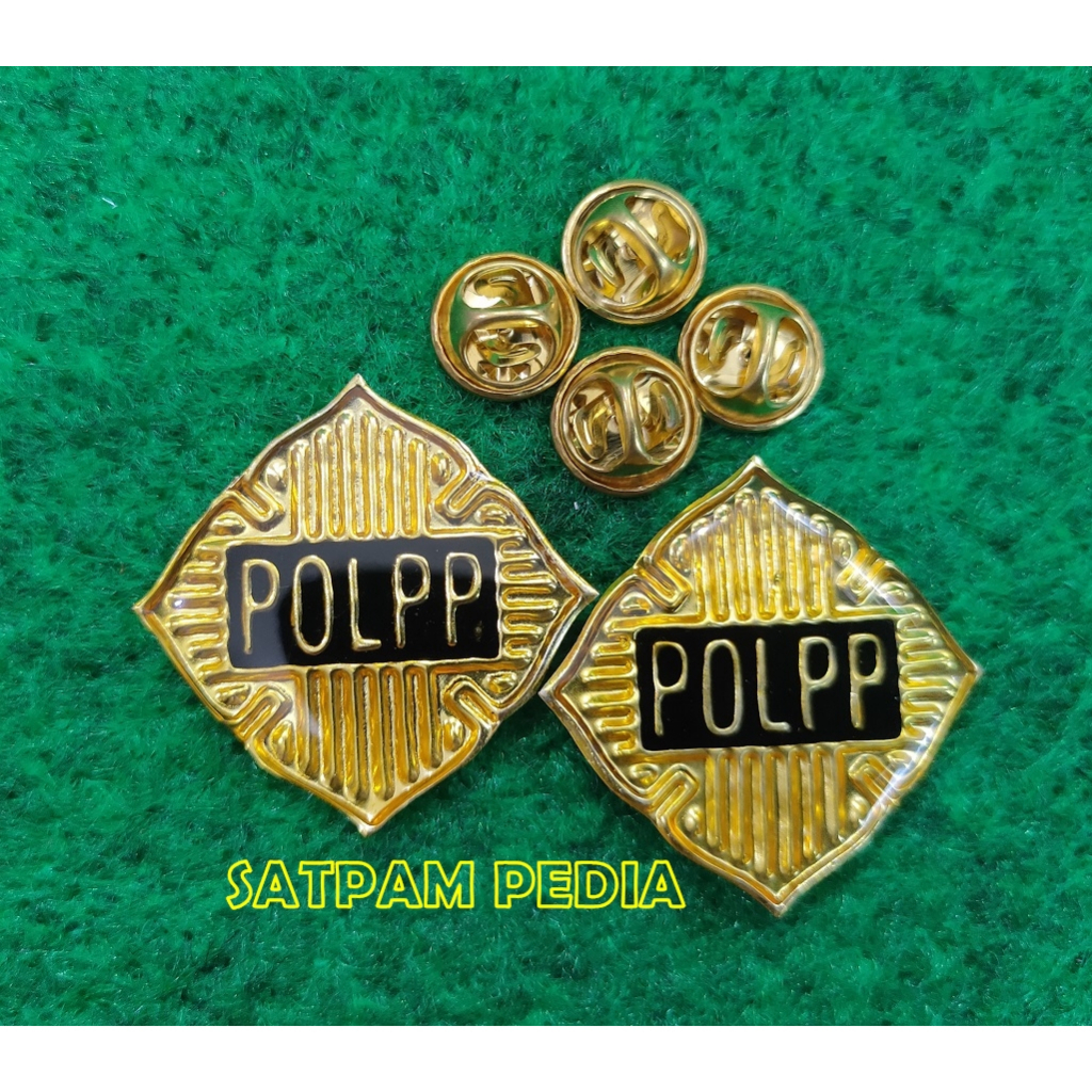 Pin Monogram Satpol PP Resin - Wing Monogram Satpol PP Kuning