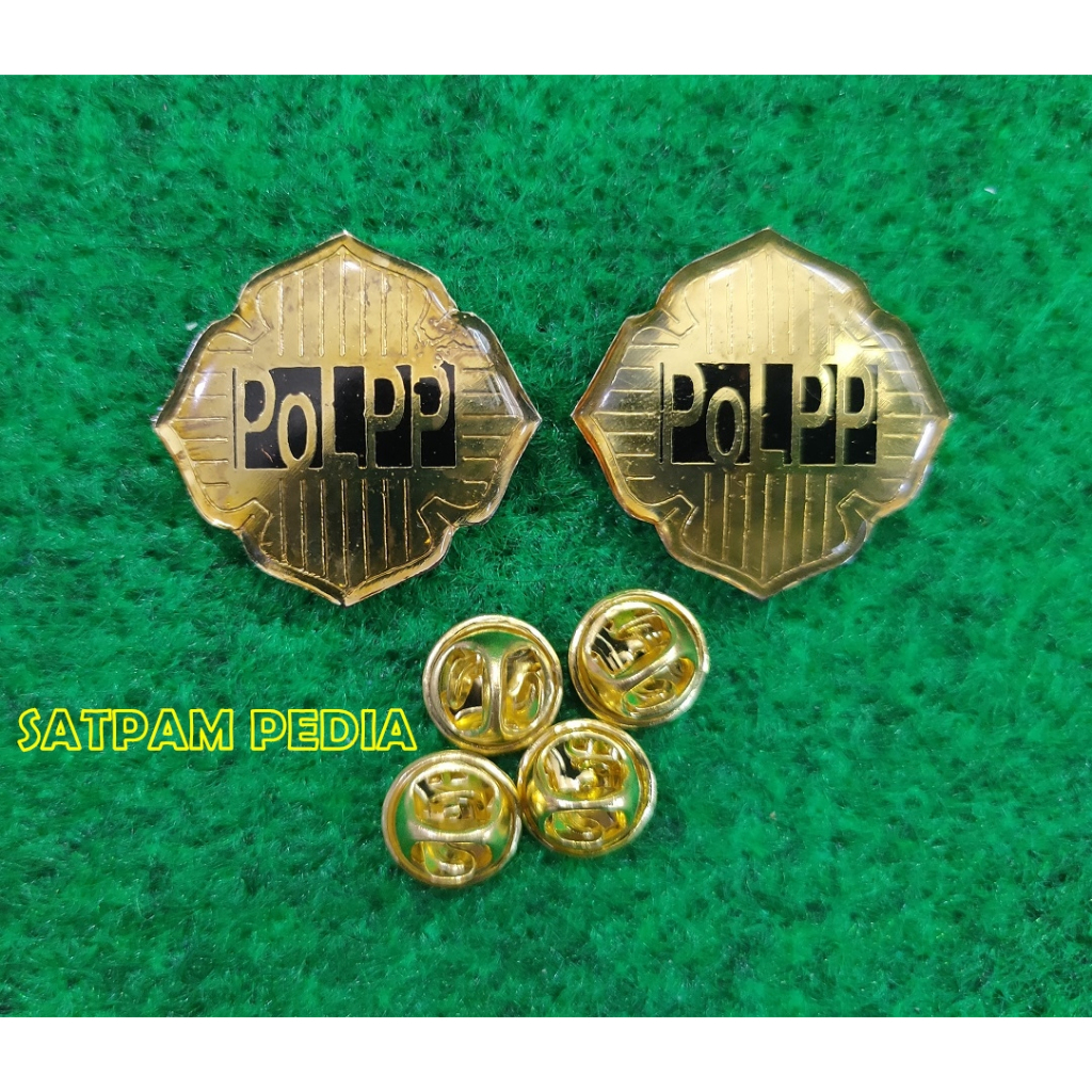 Pin Monogram Satpol PP Resin - Wing Monogram Satpol PP Putih