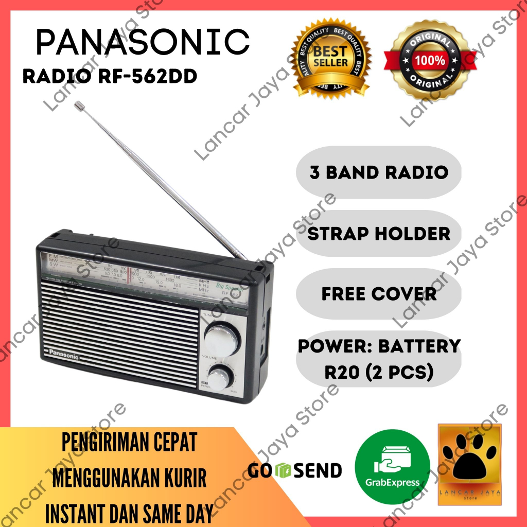 Radio Portable FM-MW-SW Panasonic RF-562DD Portable Radio