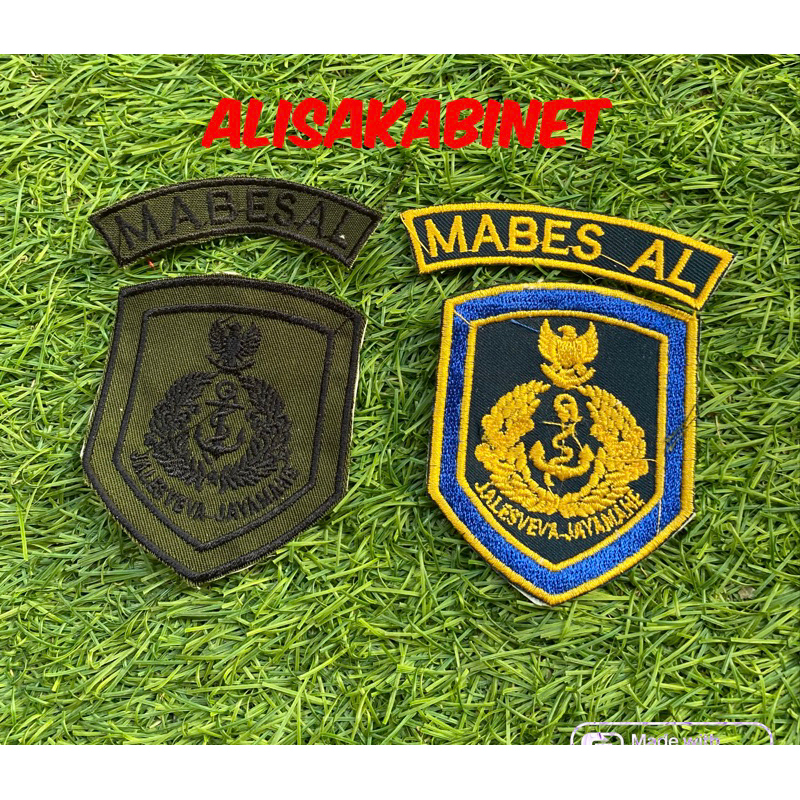 Bet Badge Bordir Logo MABES AL TNI AL PDH PDL