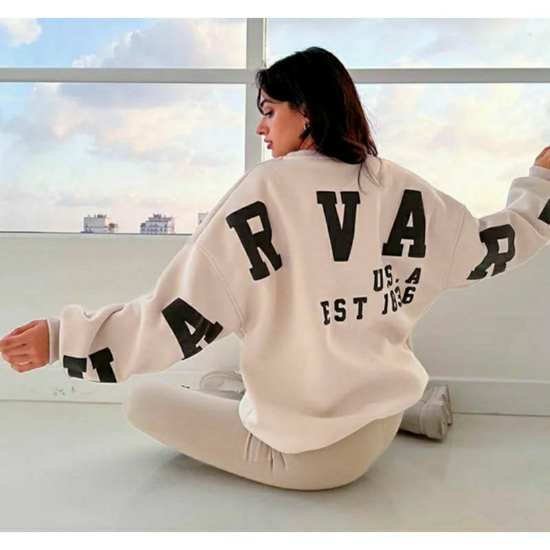 SWEATER HARVARD//SWEATER CREWNNECK//SWEATER TERMURAH WANITA