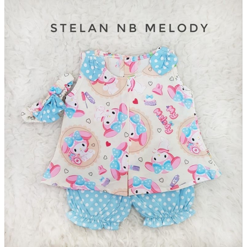 Stelan NB Dress Baby Stelan Dress NB Bayi Stelan Dress Pita