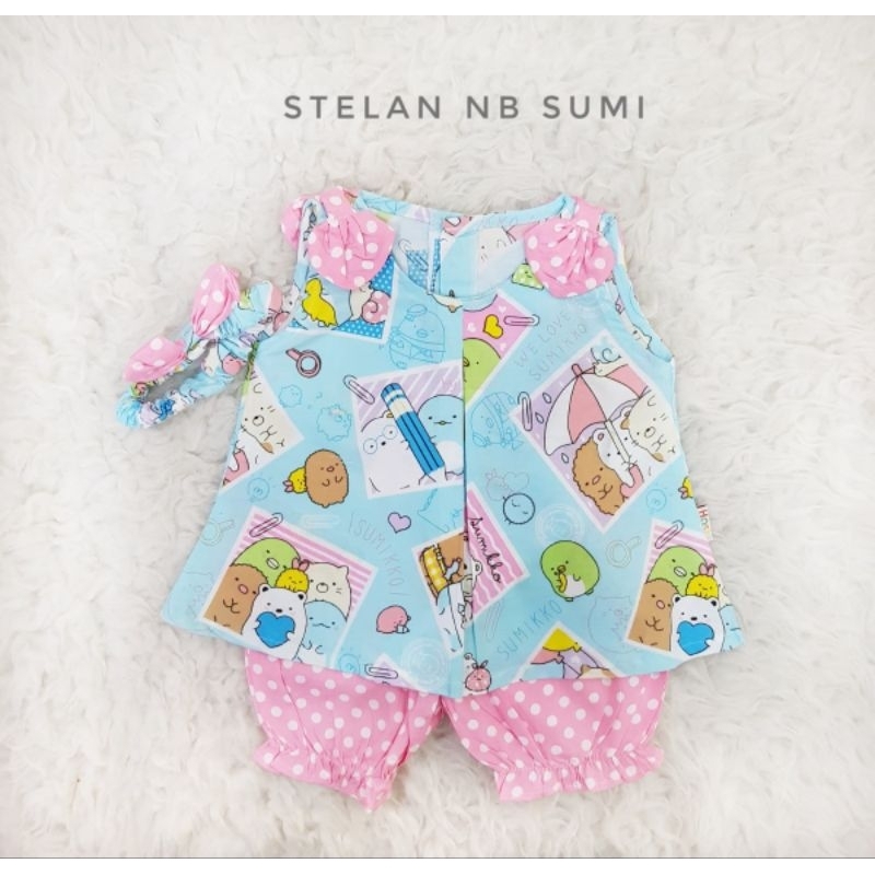 Stelan NB Dress Baby Stelan Dress NB Bayi Stelan Dress Pita