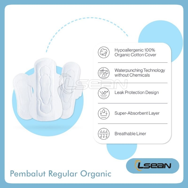 Pembalut Organik Regular Flow MED+ 24cm Isi 10