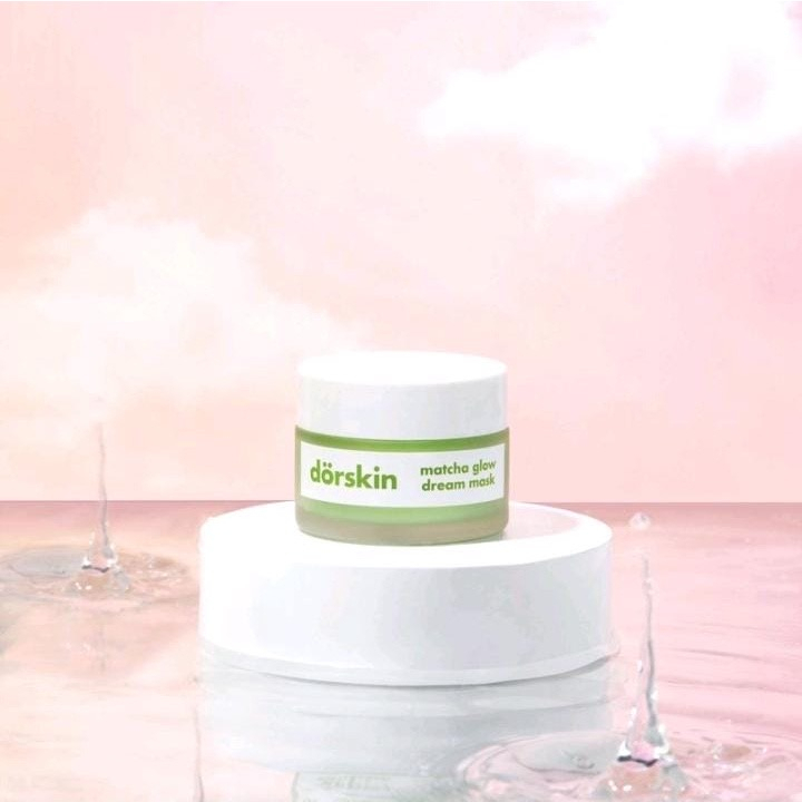 Dorskin Matcha Glow Dream Sleeping Mask Brightening Mask Untuk Jerawat Meradang Kemerahan Masker Wajah Untuk Tidur Menghidrasi Menenangkan dan Mencerahkan