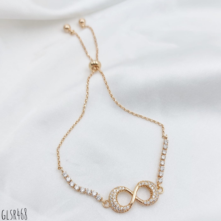 Xuping Gelang Serut Gold Infinity 468
